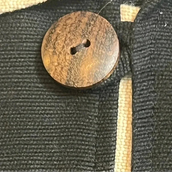 VENUS IMPORTS JACKET OVERSIZED BLACK & TAN POCKETS  LONG SLEEVE SIZE MEDIUM - Picture 10 of 16